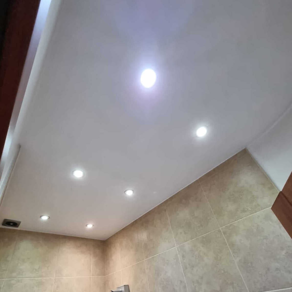 Bathroom ceiling clean and mould-free, after treatment