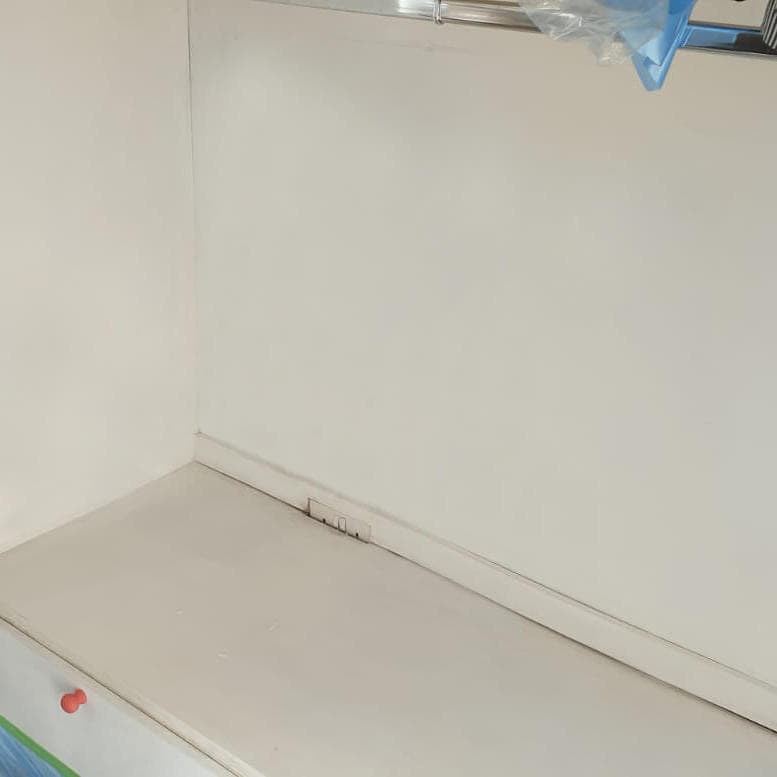 The same wardrobe clean and mould-free after treatment